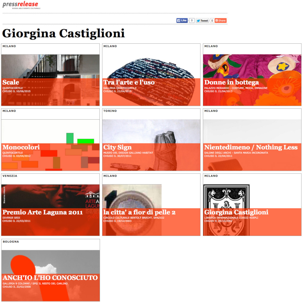 press release Giorgina Castiglioni